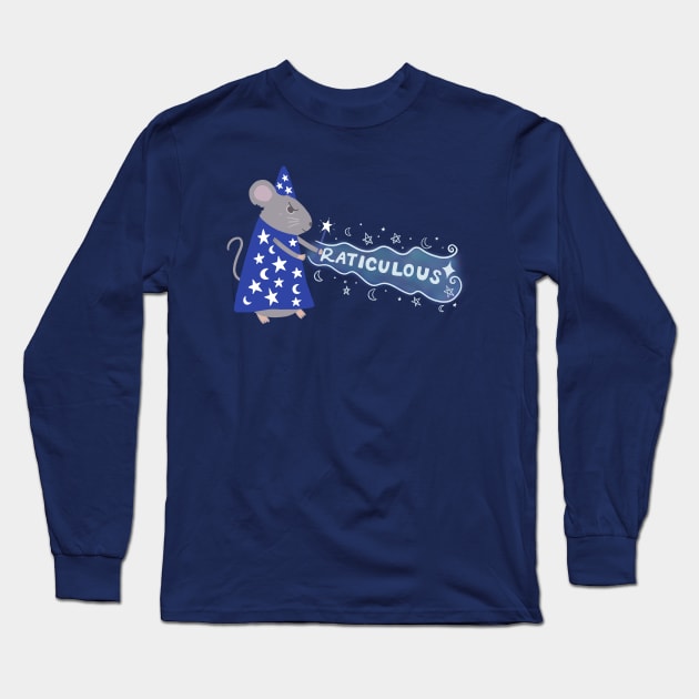 Raticulous Year of the Rat Wizard Long Sleeve T-Shirt by awesomesaucebysandy